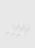 White 3 Pack Invisible Socks   Women