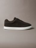Brown Suede Signature Logo Trainers  Men