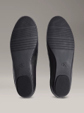 Black Leather Mary Jane Ballerinas  Women