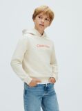 Beige Unisex Logo Hoodie  Kids Unisex