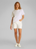 White Relaxed Back Logo T-shirt  Women