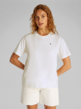 White Relaxed Back Logo T-shirt  Women