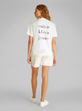White Relaxed Back Logo T-shirt  Women