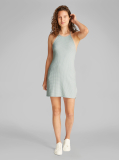 Green Waffle Texture Halterneck Dress  Women