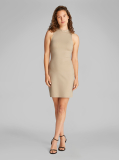 Beige Logo Elastic Milano Dress  Women