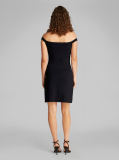 Black Logo Elastic Milano Bardot Dress  Women