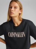 Μαύρο Varsity T-Shirt Σε Boxy Γραμμή  Γυναίκα
