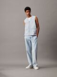Denim Denim Zip Up Vest  Men