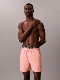 Pink Double Waistband Swim Shorts - Intense Power  Men