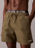 Green Double Waistband Swim Shorts - Intense Power  Men