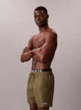 Green Double Waistband Swim Shorts - Intense Power  Men