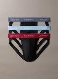 Μαύρο Σετ 3 Jock Straps - Icon Cotton Stretch  Άνδρας