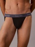 Μαύρο Σετ 3 Jock Straps - Icon Cotton Stretch  Άνδρας
