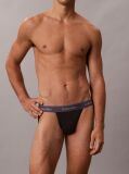 Μαύρο Σετ 3 Jock Straps - Icon Cotton Stretch  Άνδρας