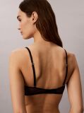 Black Lightly Lined Bandeau - Emblem Mesh  Women