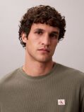 Green Long Sleeve Waffle T-shirt  Men