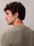 Green Long Sleeve Waffle T-shirt  Men