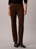 Brown Logo Plaque Straight Leg Trousers  Women