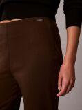 Brown Logo Plaque Straight Leg Trousers  Women