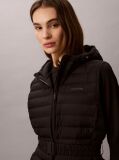 Black Ultra-Lightweight Belted Puffer Vest  Women