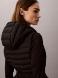 Black Ultra-Lightweight Belted Puffer Vest  Women