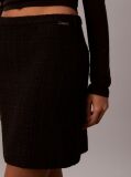 Black Bouclé Tweed Mini Skirt  Women