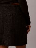 Black Bouclé Tweed Mini Skirt  Women