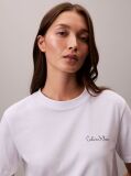 White Script Logo Graphic Classic T-Shirt  Women