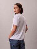 White Script Logo Graphic Classic T-Shirt  Women