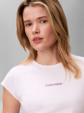 Λευκό T-Shirt Με Baby Εφαρμογή  Γυναίκα