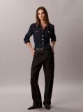 Denim Sculpt Denim Trucker Button-Down Shirt  Women