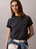 Μπλε T-Shirt Με Print Εμβλήματος Και Στρογγυλή Λαιμόκοψη  Γυναίκα
