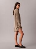Brown Relaxed Rib Mini Dress  Women