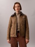 Καφέ Μπουφάν Aviator Από Συνθετικό Shearling  Γυναίκα