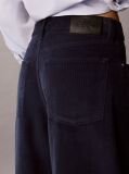 Blue Corduroy Wide Leg Trousers  Women