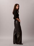 Black Faux Leather Trousers  Women