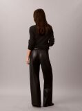 Black Faux Leather Trousers  Women