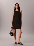 Black All-Over Logo Denim Mini Dress  Women