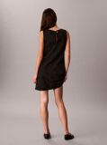 Black All-Over Logo Denim Mini Dress  Women