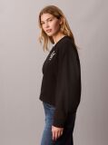 Black Relaxed Terry Sweatshirt  Women