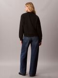 Black Relaxed Terry Sweatshirt  Women