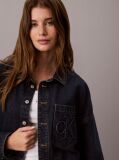 Denim Cropped Denim Shirt  Women