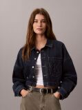 Denim Cropped Denim Shirt  Women