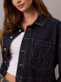 Denim Cropped Denim Shirt  Women