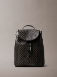Black Allover Emblem Logo Mini Backpack  Women