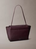 Red Padded Emblem Hardware Laptop Satchel  Women