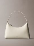 White Foil Logo Small Shoulder Bag  Women