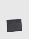 Black Leather Card Holder  Men