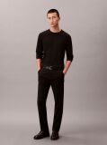 Black Supima Cotton Interlock Long Sleeve Tee  Men