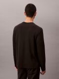 Black Supima Cotton Interlock Long Sleeve Tee  Men